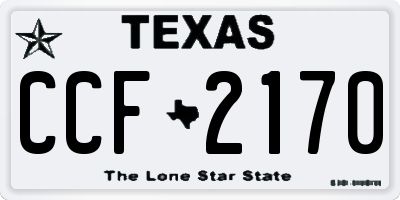 TX license plate CCF2170