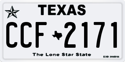 TX license plate CCF2171
