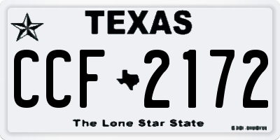 TX license plate CCF2172