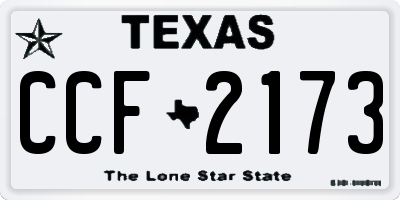 TX license plate CCF2173