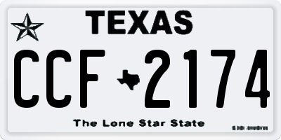 TX license plate CCF2174