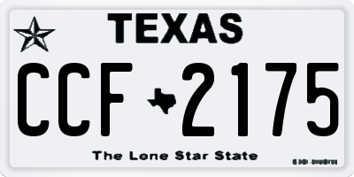 TX license plate CCF2175
