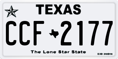 TX license plate CCF2177