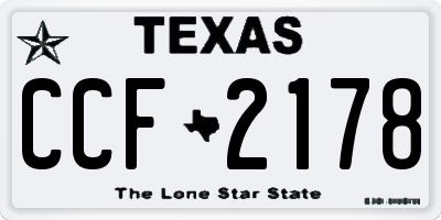 TX license plate CCF2178