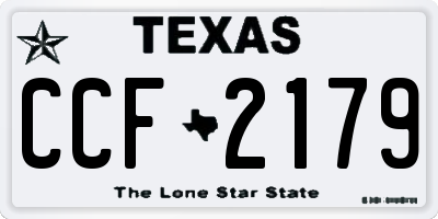 TX license plate CCF2179