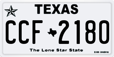 TX license plate CCF2180