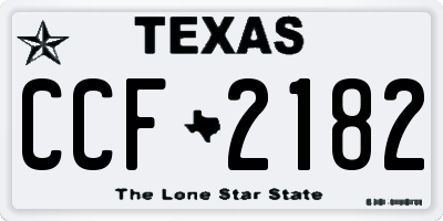TX license plate CCF2182