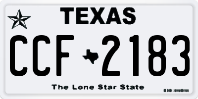 TX license plate CCF2183