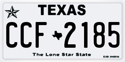 TX license plate CCF2185