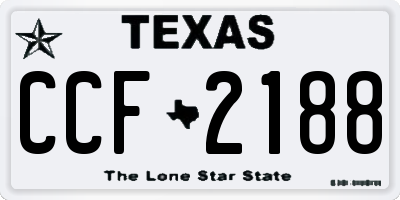 TX license plate CCF2188