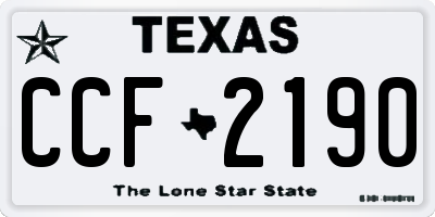 TX license plate CCF2190