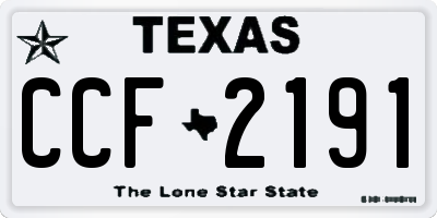 TX license plate CCF2191