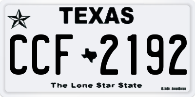 TX license plate CCF2192