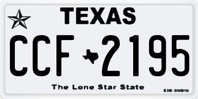 TX license plate CCF2195