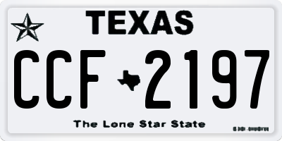 TX license plate CCF2197
