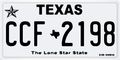 TX license plate CCF2198