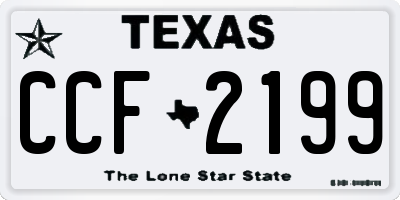 TX license plate CCF2199