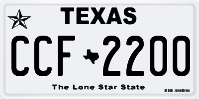 TX license plate CCF2200