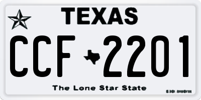 TX license plate CCF2201