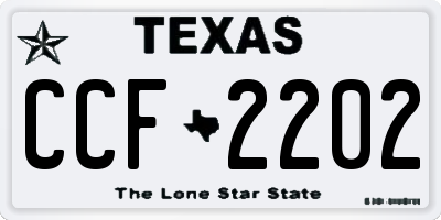 TX license plate CCF2202