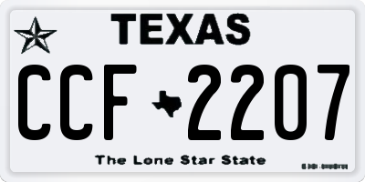 TX license plate CCF2207