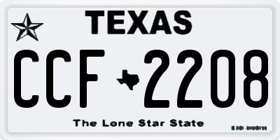TX license plate CCF2208