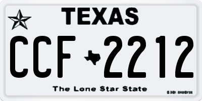 TX license plate CCF2212