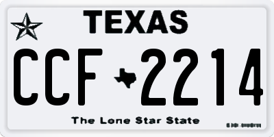TX license plate CCF2214