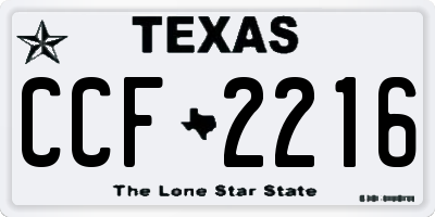 TX license plate CCF2216