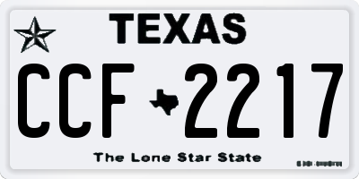 TX license plate CCF2217