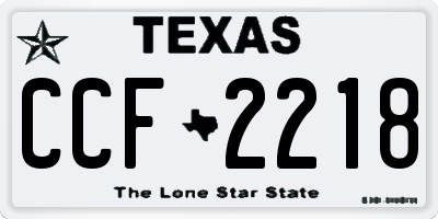 TX license plate CCF2218