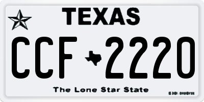 TX license plate CCF2220