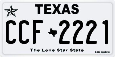 TX license plate CCF2221
