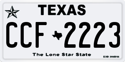 TX license plate CCF2223
