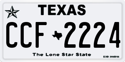 TX license plate CCF2224