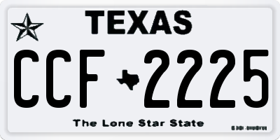 TX license plate CCF2225