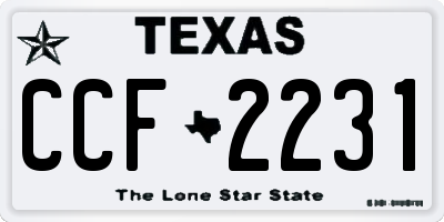 TX license plate CCF2231