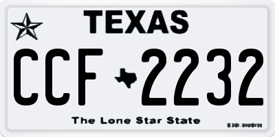 TX license plate CCF2232