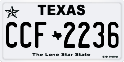 TX license plate CCF2236