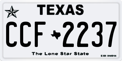 TX license plate CCF2237