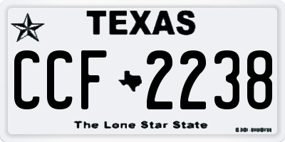TX license plate CCF2238