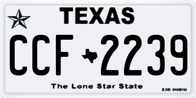 TX license plate CCF2239