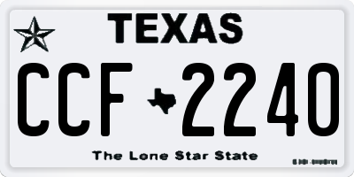 TX license plate CCF2240