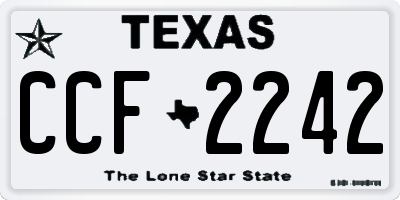 TX license plate CCF2242