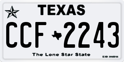 TX license plate CCF2243