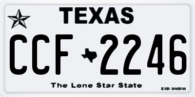 TX license plate CCF2246