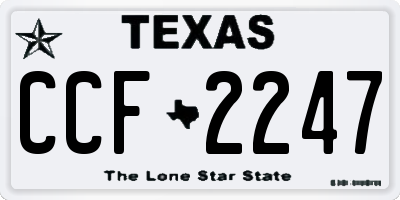 TX license plate CCF2247