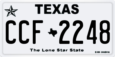 TX license plate CCF2248