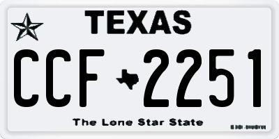 TX license plate CCF2251