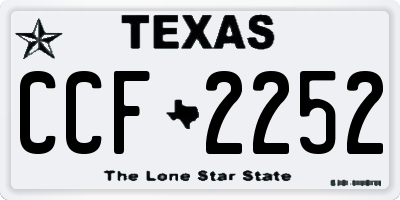 TX license plate CCF2252